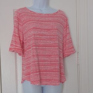 Peck & Peck Boxy Pink Short Sleeve T-Shirt